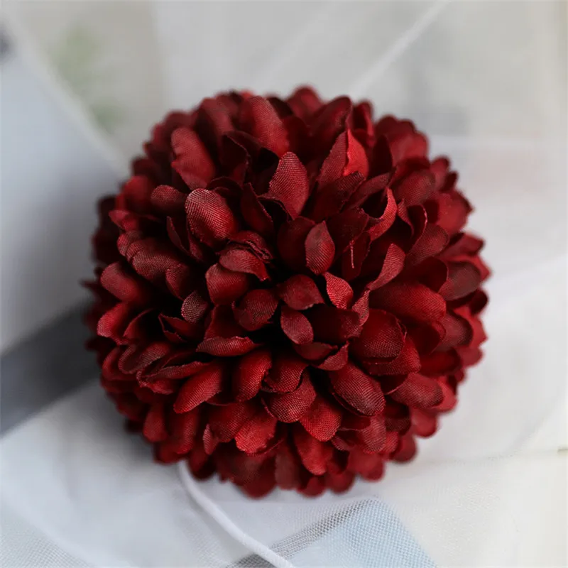 Dark red 5 шт., искусственный цветок, шелк, Одуванчик, цветок, голова, маленькая, свежая, сделай сам, ручная имитация, для съемки растений, реквизит, украшение для свадебной сцены - Цвет: Dark red