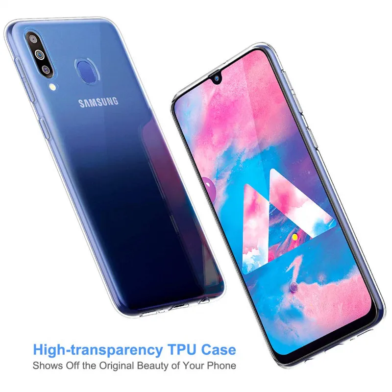 Чехол для Samsung Galaxy M30 мягкий силиконовый чехол из ТПУ с кристаллами M 30 SM-M305FN/DS