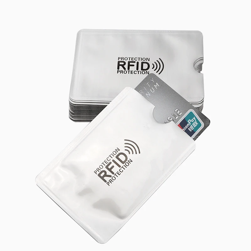 10pcs Style 2 10 шт. Анти Rfid Блокировка ридер замок банк держатель для карт ID банковский чехол для Карт Rfid защита металлический кредитный держатель для карт Алюминий - Цвет: 10pcs Style 2