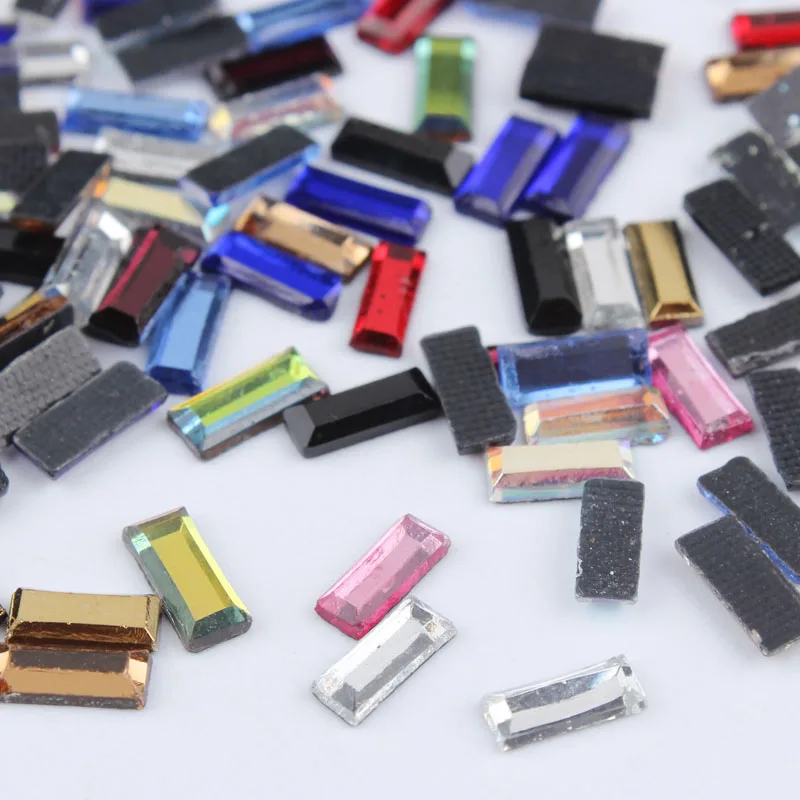 Лидер продаж! Прямоугольная форма 144 шт./лот 3X7MM исправление стразами смешанный