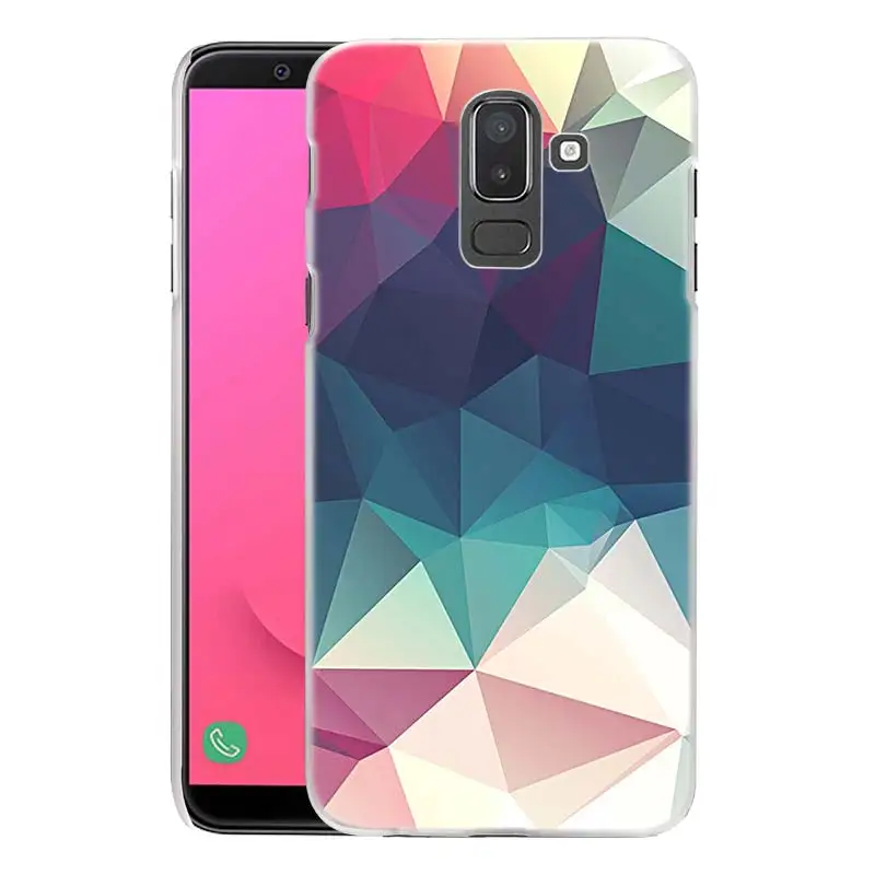 08 Чехол для телефона samsung Galaxy A9 A7 A8 A6+ Plus A5 A3 жесткий пластиковый прозрачный чехол с геометрическими фигурами - Цвет: 08