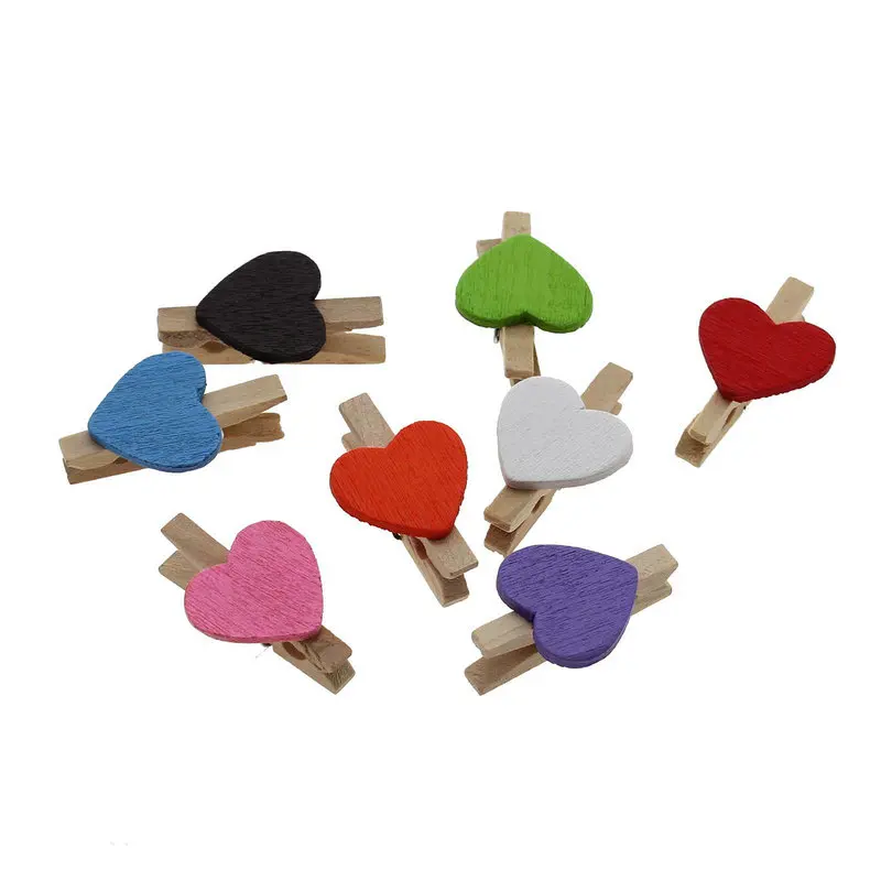 10 шт. деревянные мини-клипсы для фотографий бумажные прищепки вечерние зажимы |