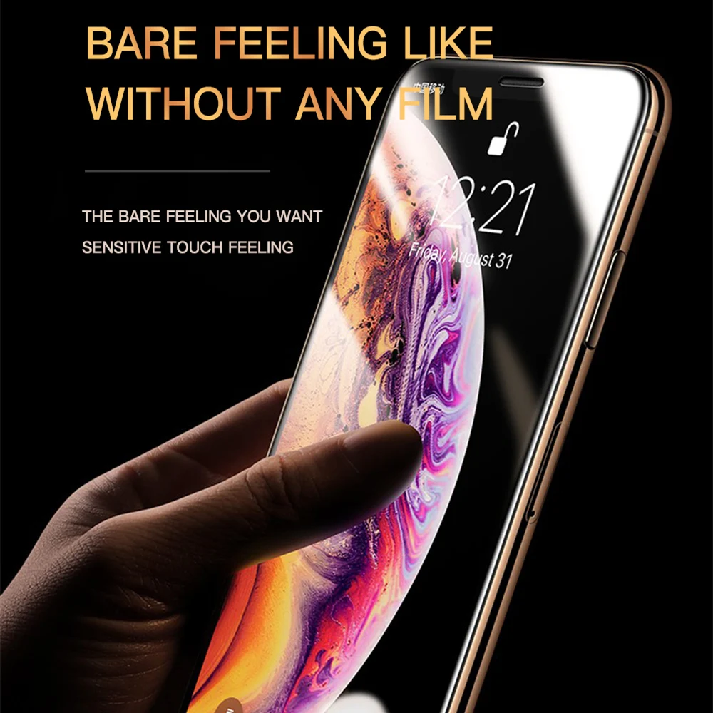 10D полное покрытие Защитная стеклянная пленка для iPhone 8 7 6 S Plus XR X Закаленное