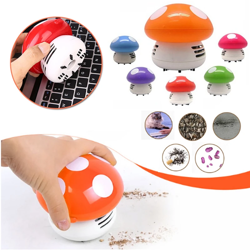 Мини пылесос 6 цветов милые миниатюрные Грибочки угловой стол Настольный для