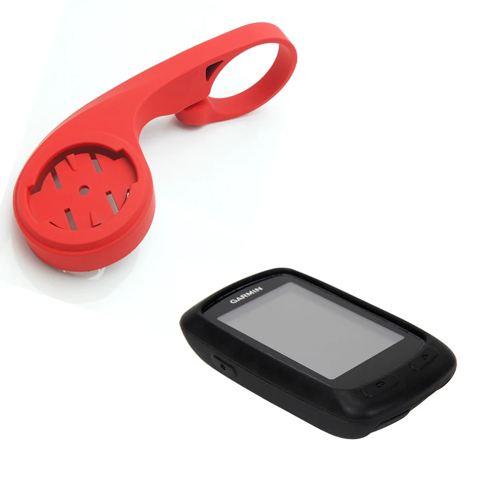 

31.8mm Bicycle Computer Handlebar Red Mount Bracket + Protect Rubber Case for Garmin edge 800/810/Touring
