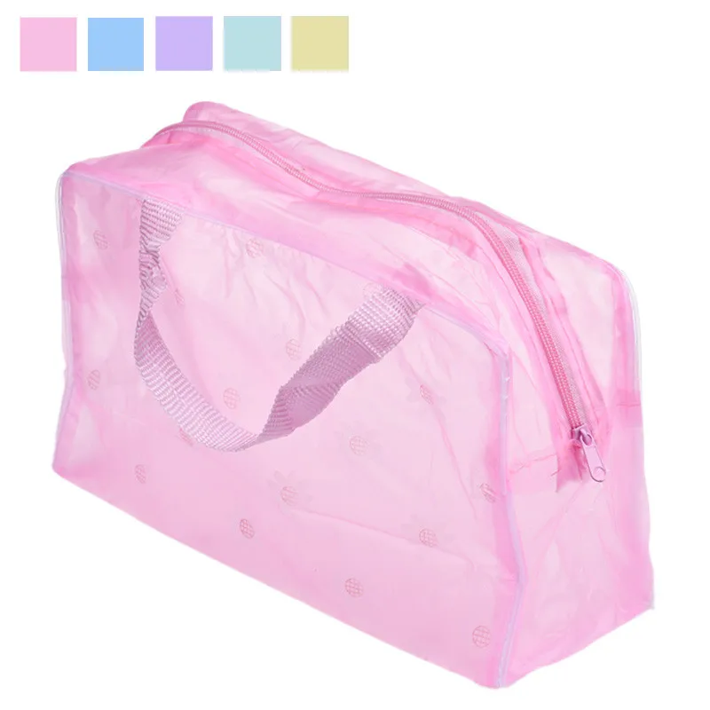 

Floral Print Transparent Waterproof Makeup Make up Cosmetic Bag Travel Wash Toothbrush Pouch Toiletry Organizer Bag Tools Sac