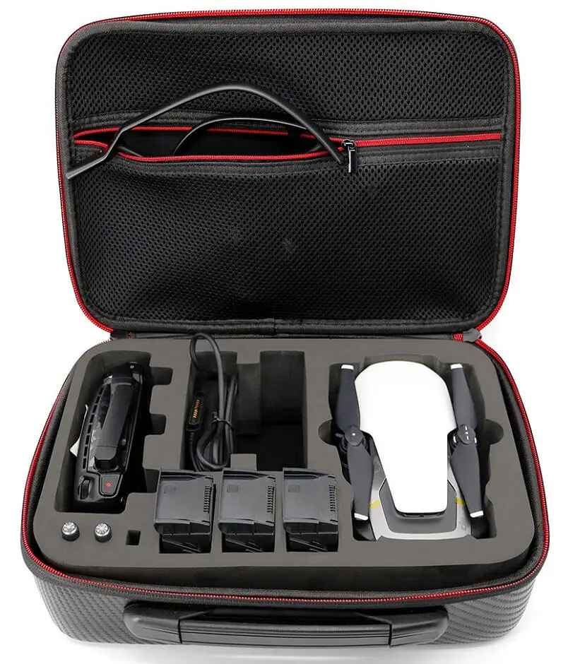 4 batteries PU Чехол для DJI MAVIC Air, чехол для DJI Mavic Air Bag Hardshell, сумка для хранения, корпус дрона/аккумулятор/контроллер/пропеллер, защитный чехол для переноски, сумочка - Цвет: 4 batteries PU