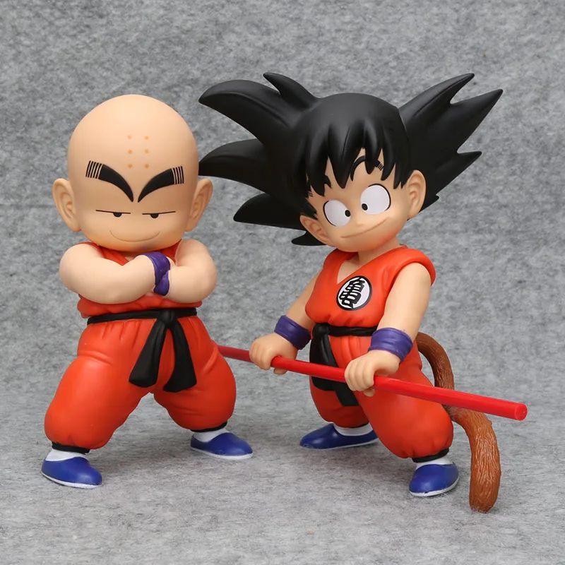 2pcs bag Dragon Ball Z Goku Kuririn фигурка Драконий жемчуг сон gokou Krillin из ПВХ Коллекция фигурок игрушки для Рождественский подарок brinquedos - Цвет: 2pcs bag