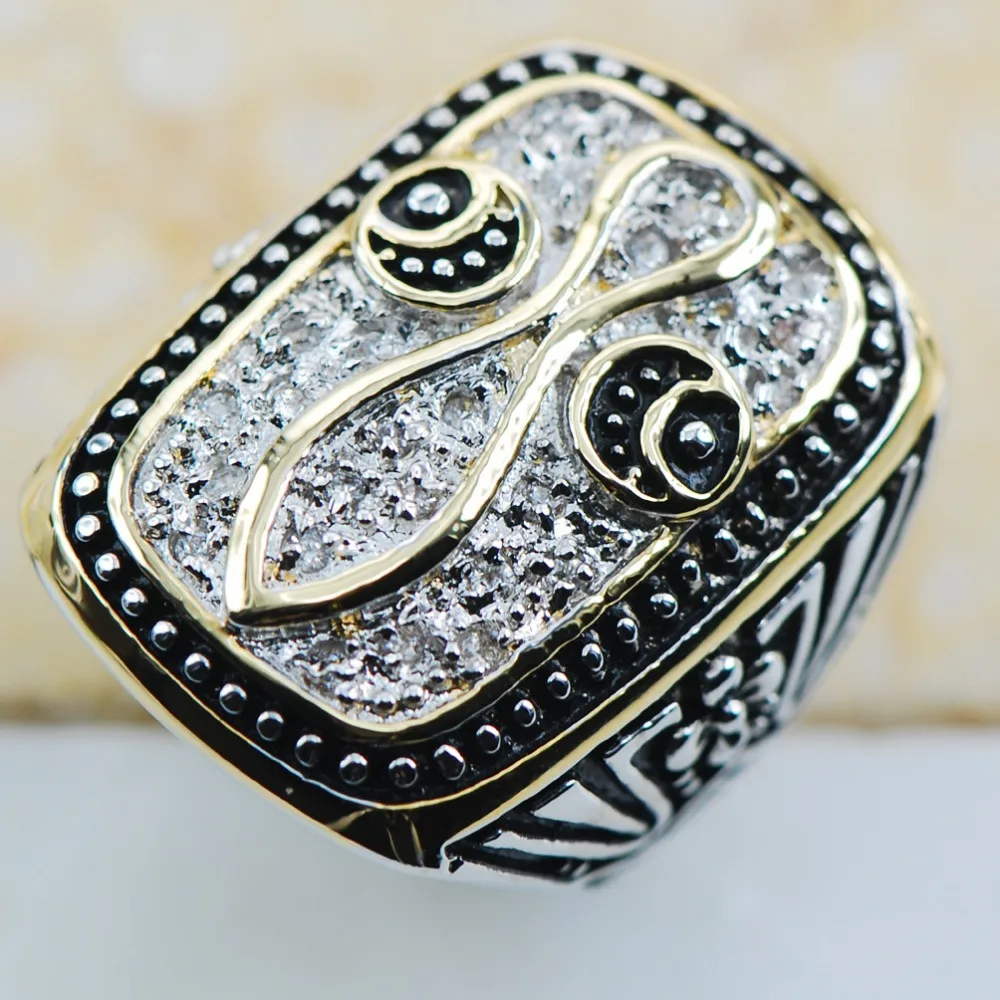 

Обручальное кольцо из серебра 925 пробы с белым кристаллом и цирконом, размеры 7, 8, 9, 10, 11, F1155