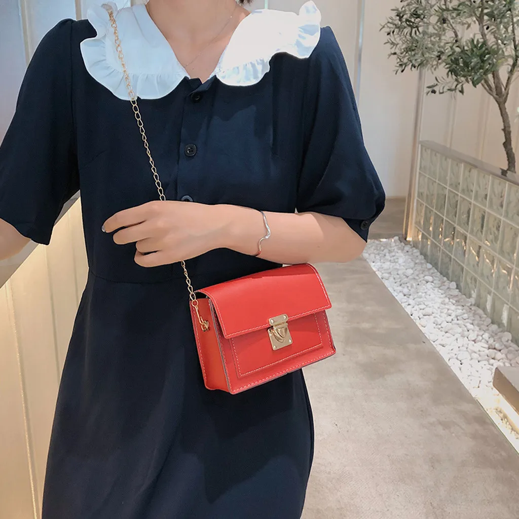 

Transer women Shoulder Bag Retro Portable Women Messenger Bags Ladies fashion PU leather Small Square Bag Bolsas Feminina 2019 #