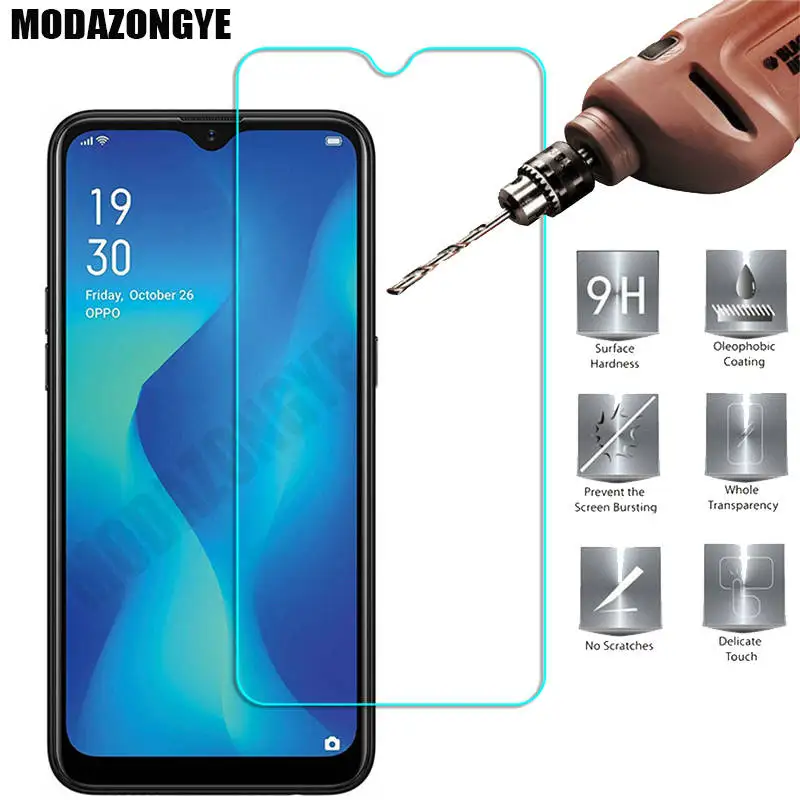 

2 Pcs Screen Protector OPPO A1K Tempered Glass OPPO A1K A 1K OPPOA1K CPH1923 Glass OPPO A1K Protective Film