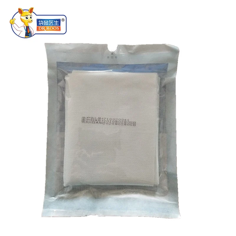 DR. ROOS 5 пакет 25 шт 10x12cmx8 слой медицинские белые абсорбирующие марлевые прокладки