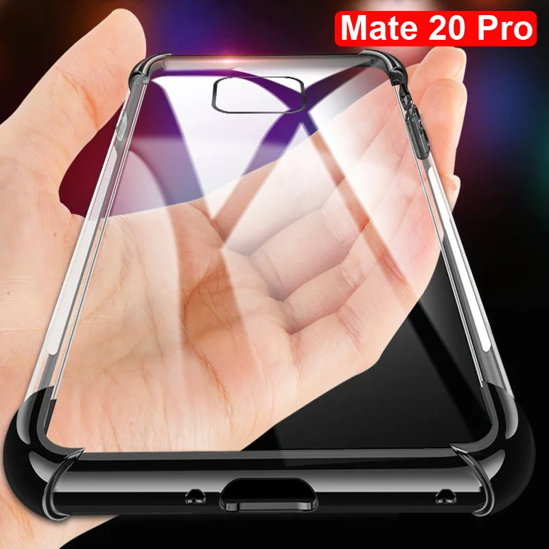 Мягкий чехол из ТПУ для Huawei Mate 20 Pro Ультратонкий Прозрачный блестящий смешанный