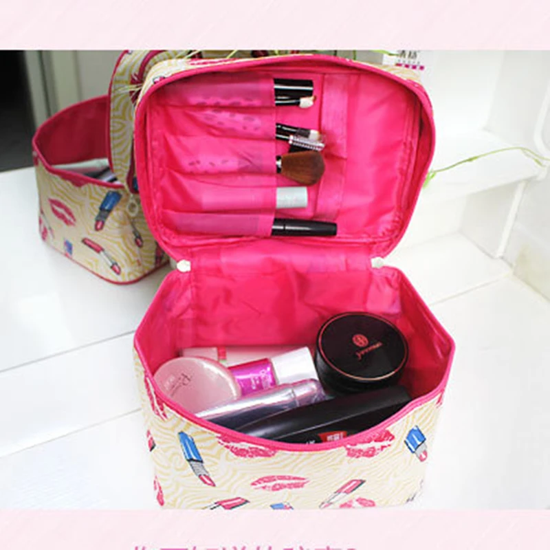 Большая косметичка милая вместительная сумка для хранения простая