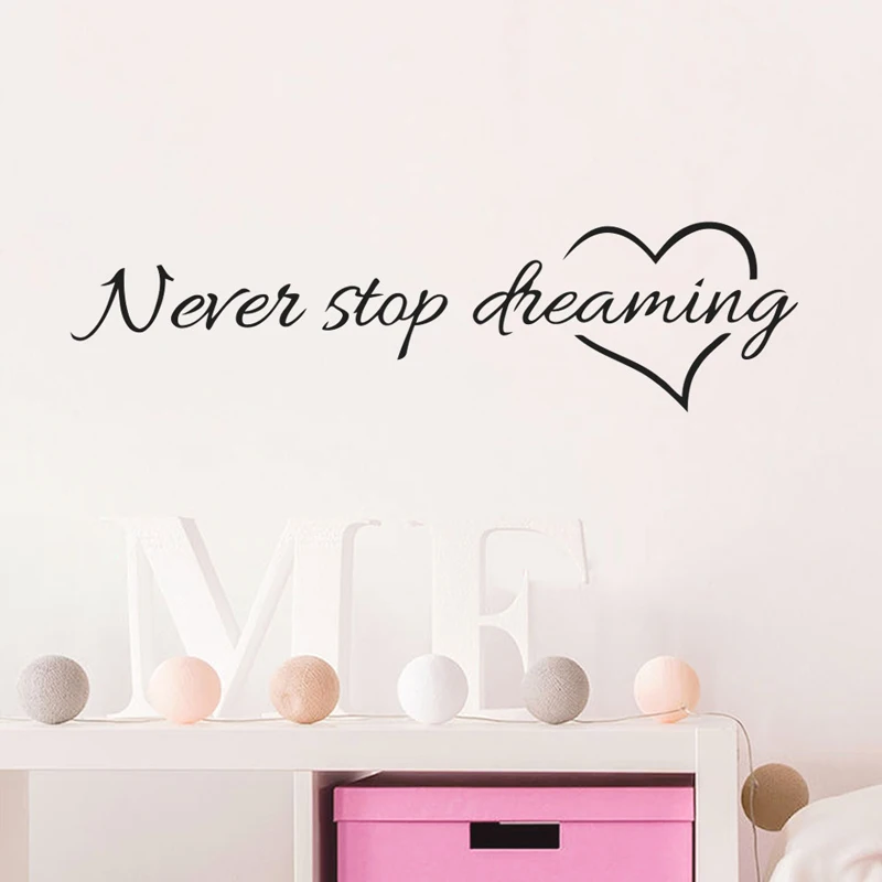 

Наклейка для стен HonC "Never Stop Dreaming"