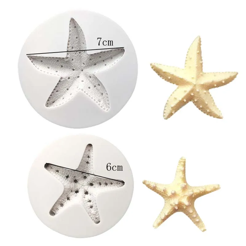 Cake Decoration Tools DIY Sea Conch Starfish Shell Fondant Cake Candy Silicone Molds Creative Chocolate Mold images - 6