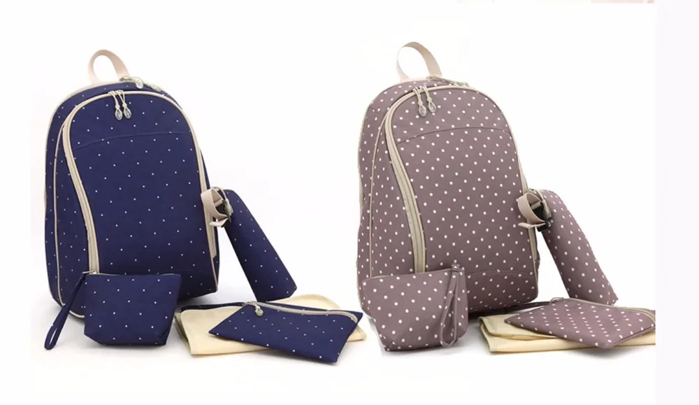 Рюкзак для подгузников 5 шт. высокое качество в горошек смены сумка мам LX106 | Мать и