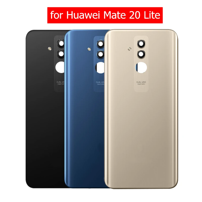 Для huawei mate 20 Lite стеклянная задняя крышка батарейного отсека задняя крышка корпуса для mate 20 Lite камера Стекло объектив Запасные части