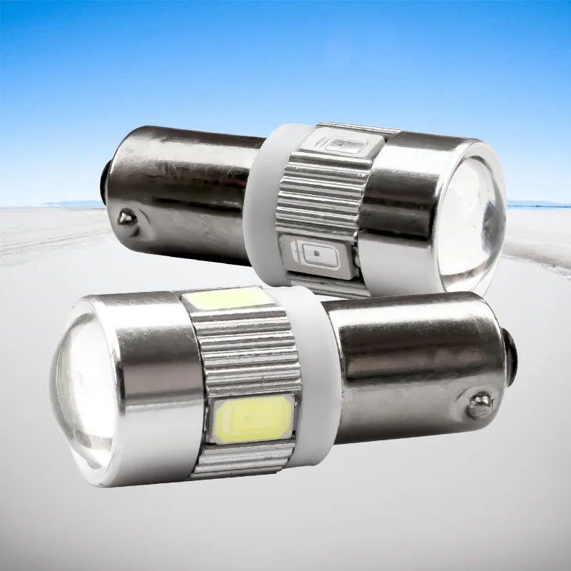 2шт T4W 5730 6SMD BA9S проектор для салона автомобиля Белый боковой задний светильник T11 6