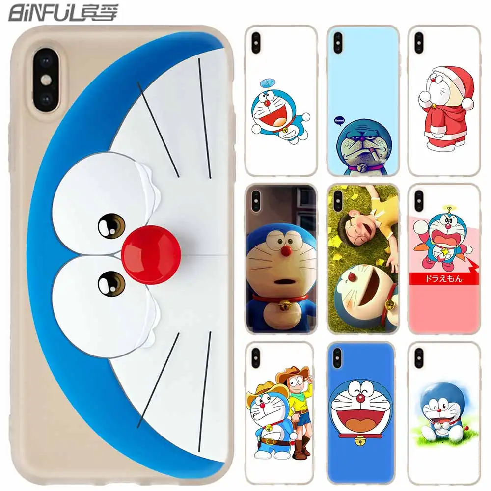Силиконовый мягкий чехол для iPhone 11 12 Pro X XS Max XR iphone 8 7 6 Plus 5 5s SE Doraemon 2020|Бамперы| |