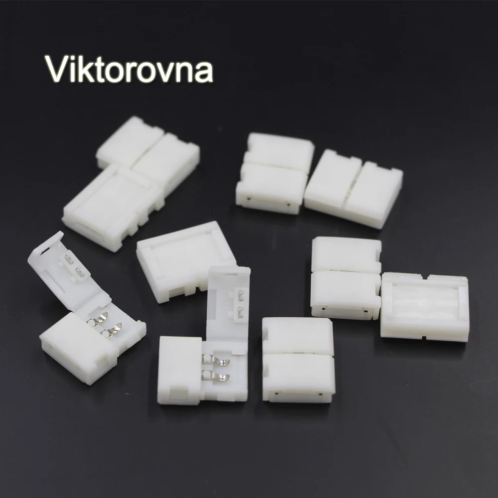1 шт. 2Pin 4pin 8 мм 10 12 RGB RGBW одноцветная печатная плата с зажимом для подключения
