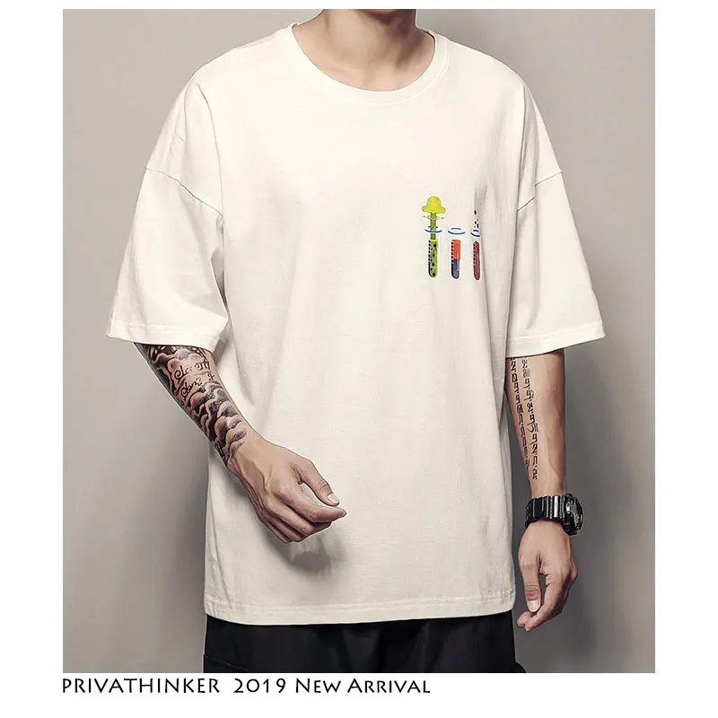 Privathinker мужские футболки для повседневной носки в японском стиле 2019 Мужская