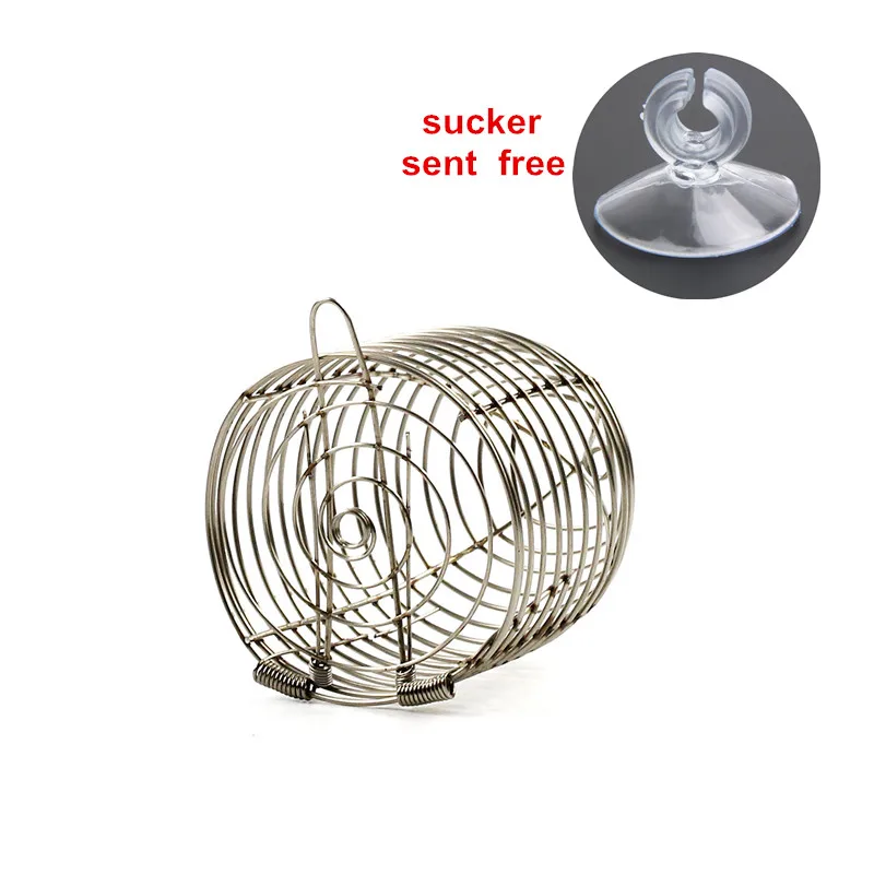 Нержавеющая сталь аквариум кристалл креветки маленькая клетка кормушка сухой