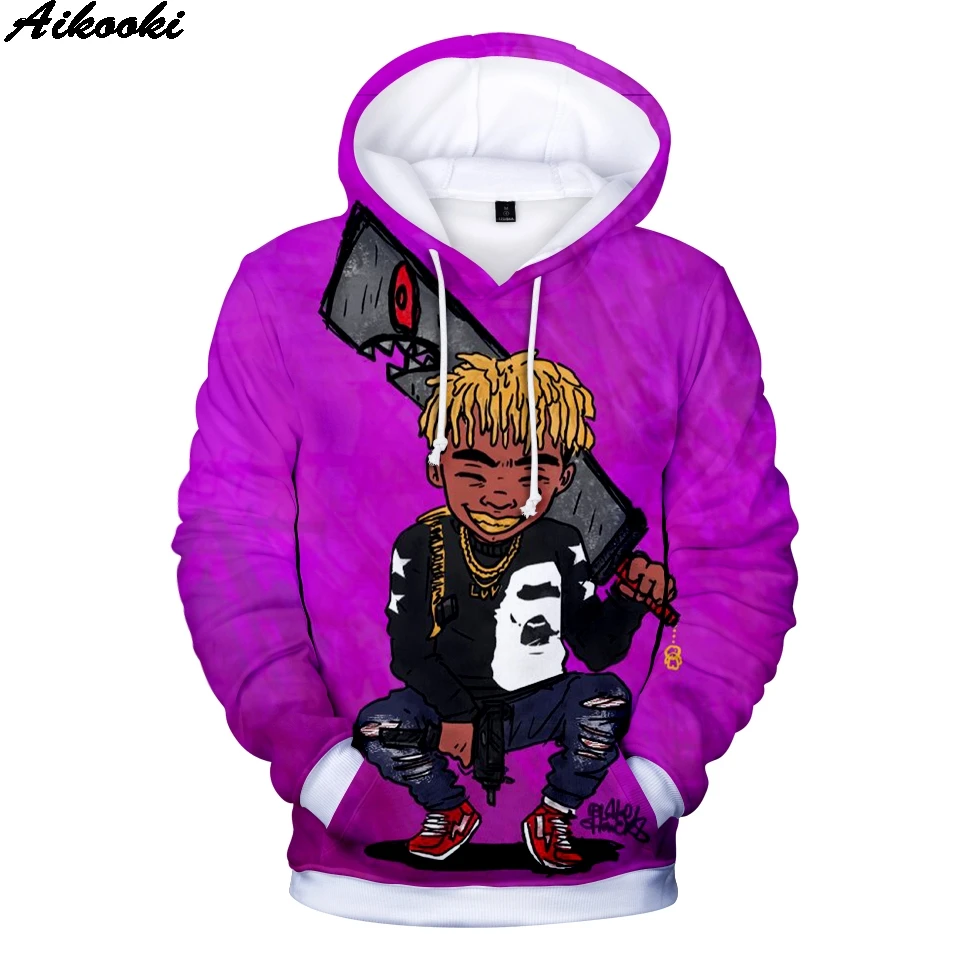 Рэппер Lil uzi VERT 3D толстовки для мальчиков/девочек хип-хоп толстовка осень-зима