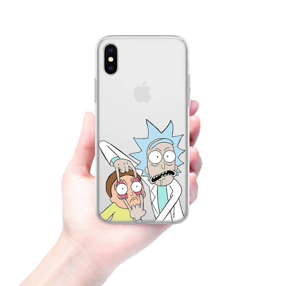 Рик и Морти Cartoo Мягкий силиконовый чехол для телефона Apple iphone XR X XS Max 6 6splus 7 плюс 8 5