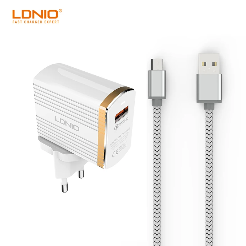 LDNIO A1302Q USB зарядное устройство для путешествий US Plug мобильного телефона поддержка
