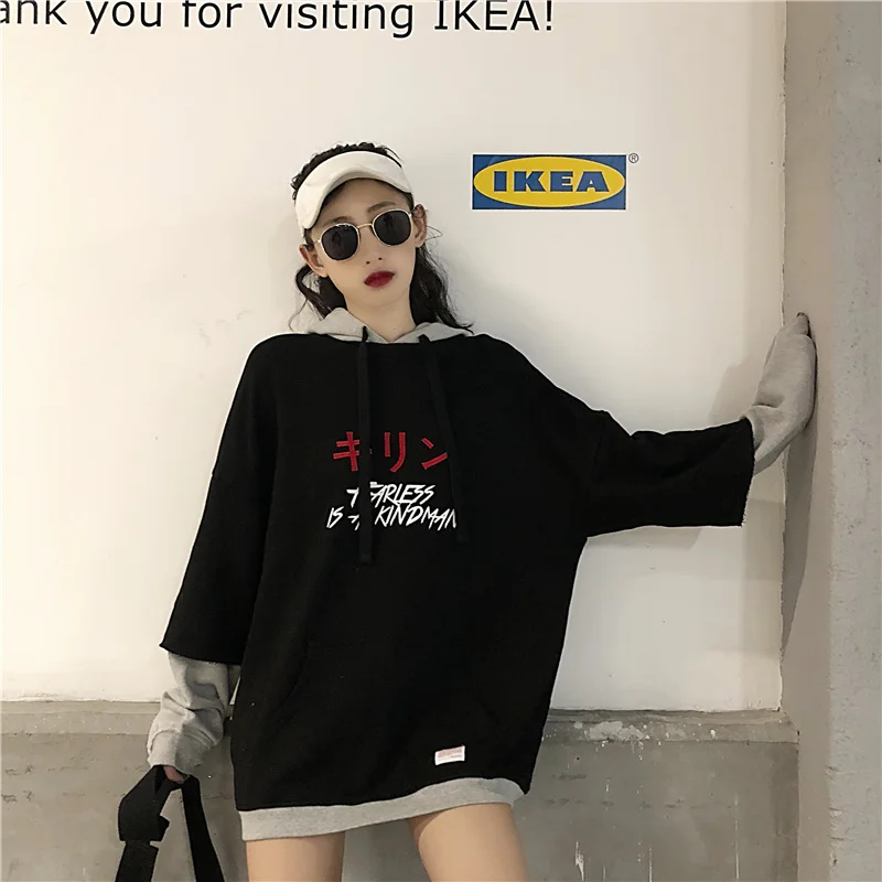 

PP толстовки, свитера, Женский пуловер, толстый свободный Женский Повседневный студенческий спортивный костюм, спортивная одежда, BF Пальто ...