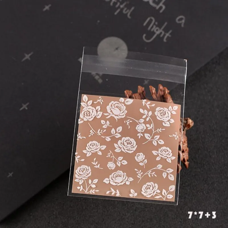 LBSISI Life Flower Rose самоклеящаяся печать хлебный хлеб пластиковый подарок конфеты