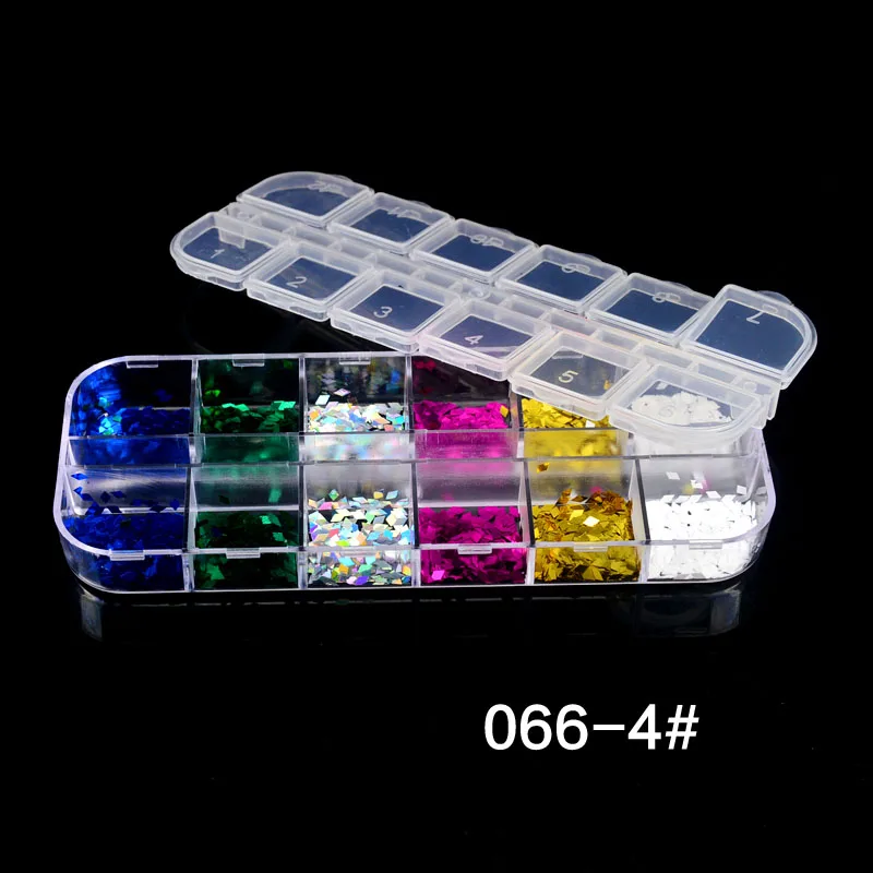 

ZKO Nail Sequins Diamond/Butterfly/Hexagon Chunky Polishing Mermaid Sequins Paillette Nail Flakes Glitter Set