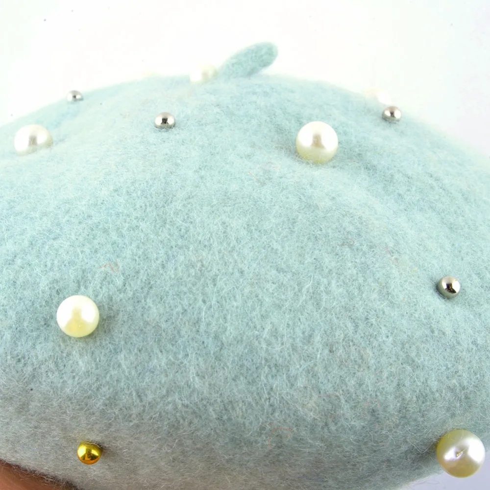 

TQMSMY Fashion Autumn Winter Berets Hats For Women Artist Cap Pearl Beret Retro Vintage Cap Female Painter Hat New Berets TMC132