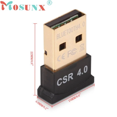 Беспроводной адаптер Mosunx Simplestone Bluetooth совместимый CSR V4.0 двухрежимный 20 м 3 Мбит/с