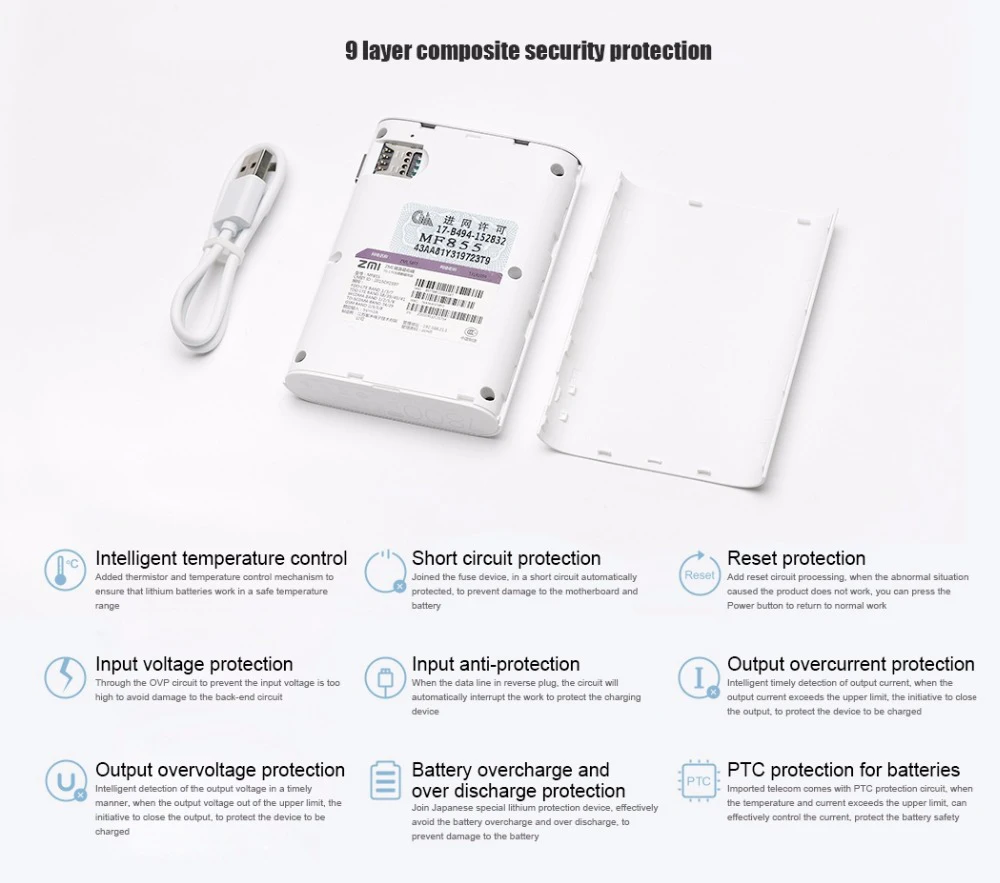 ZMI MF855 4G Wifi роутер 7800 мАч Внешний аккумулятор беспроводной wifi повторитель 3G4G роутер Мобильная точка доступа 7800 мАч Внешний аккумулятор MF855