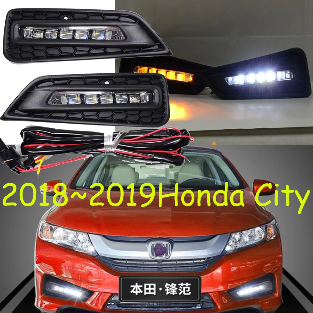 1 Set DRL Daytime Running Lights Daylight 2018~2019/2014~2016year Fog Lamp Cover With Turn Yellow Signal Light For City | Автомобили и