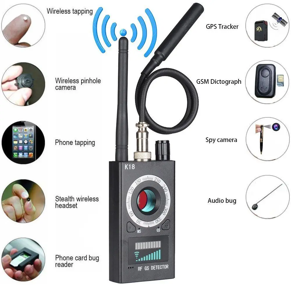 Мультифункциональный анти шпионский детектор K18 камера GSM аудио ошибок GPS