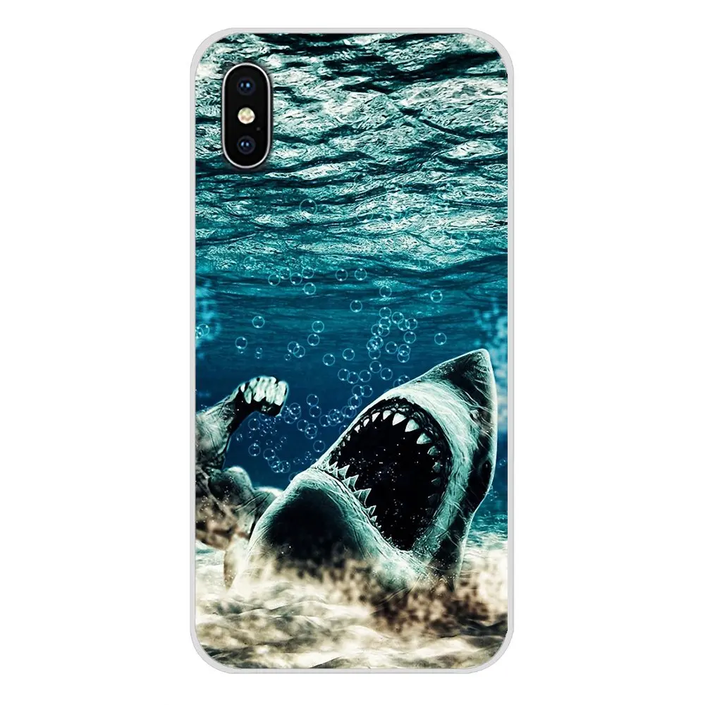 Transparent Soft TPU Case Shark Fish Funny Surfing For Huawei Nova 2 3 2i 3i Y6 Y7 Y9 Prime Pro GR3 GR5 2017 2018 2019 Y5II Y6II | Мобильные