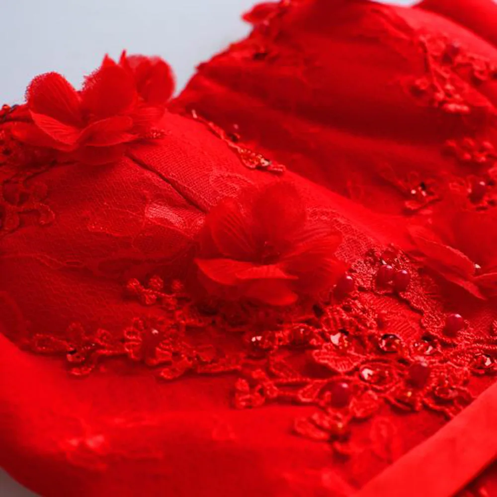 Мода 2016 sexy красный пром платья длинные бретелек с плеча молния назад кружева этаж