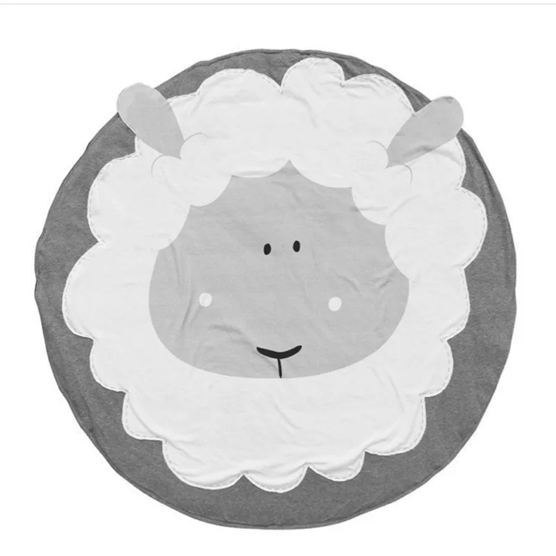 

Soft Cotton Baby Kids Game Gym Activity Play Mat Crawling Blanket Floor Grey Sheep Soft Room Mat