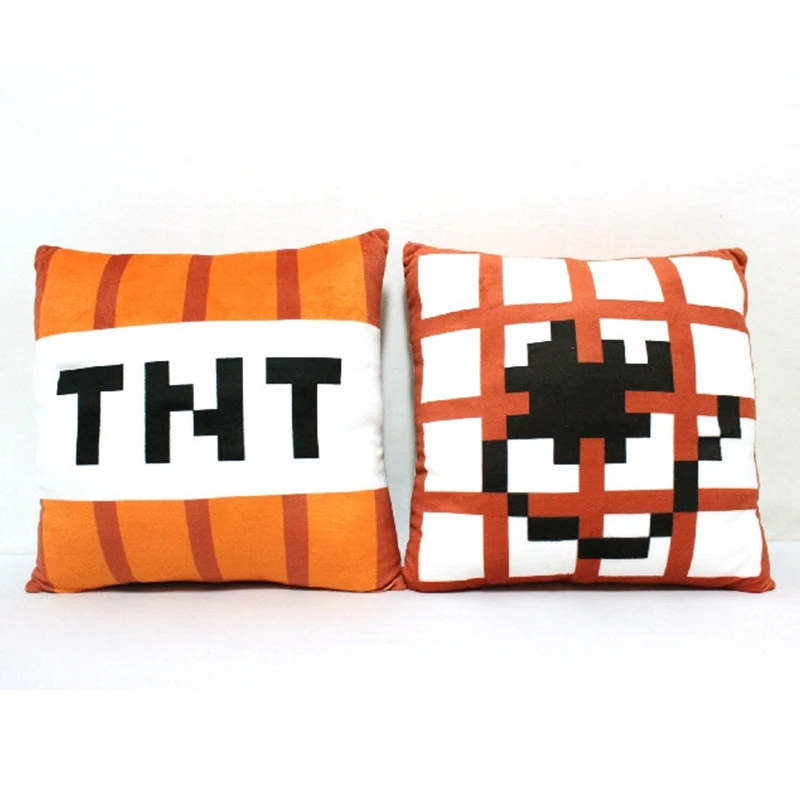 Новый Minecraft TNT плюшевые подушки 40 см игрушки куклы каваи peluche Almohada Бесплатная