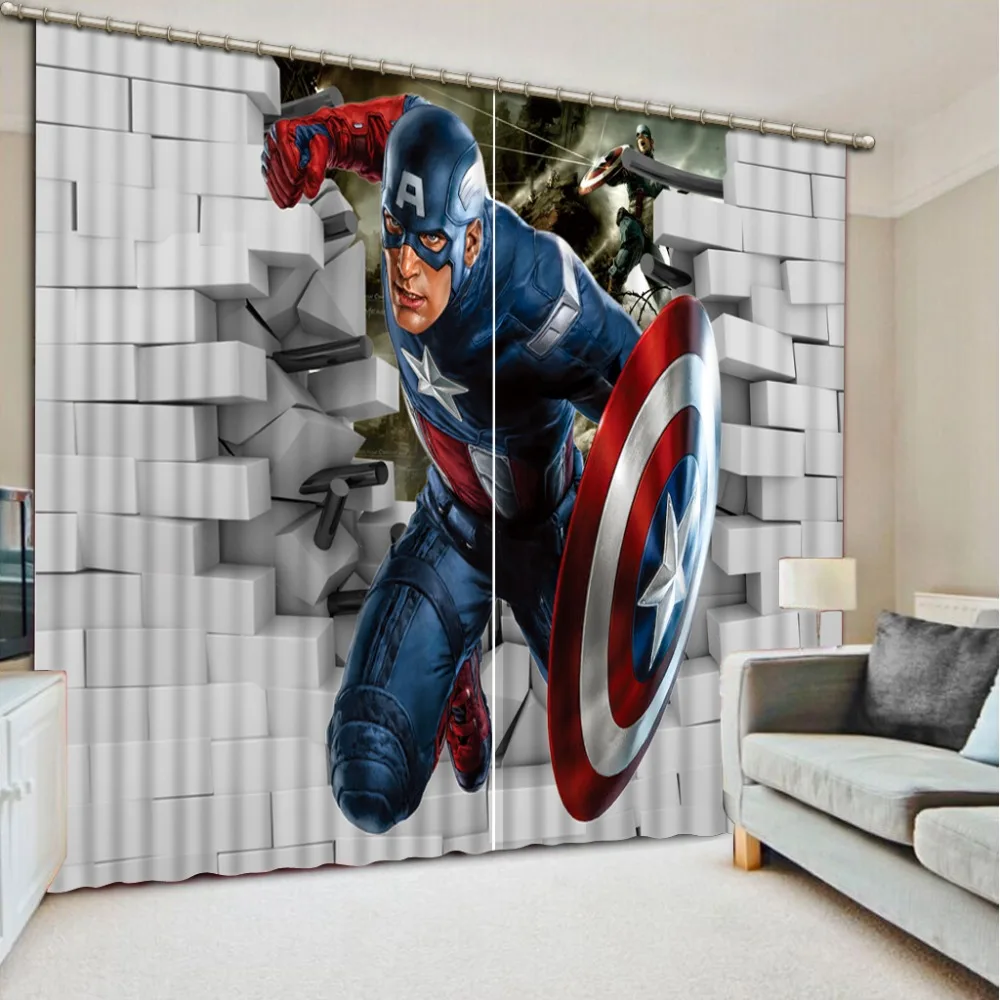 

Luxury Blackout 3D Curtains For Living room Bedding room Office cartoon curtains