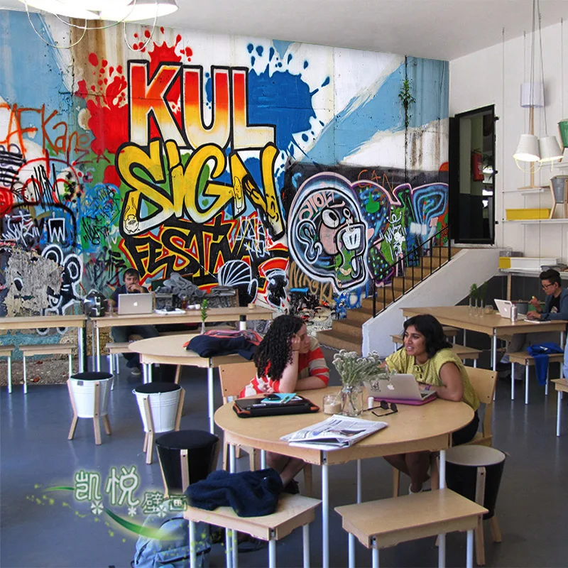 3d обои на заказ 3D стерео большие граффити автомобильные для ресторана гоночного