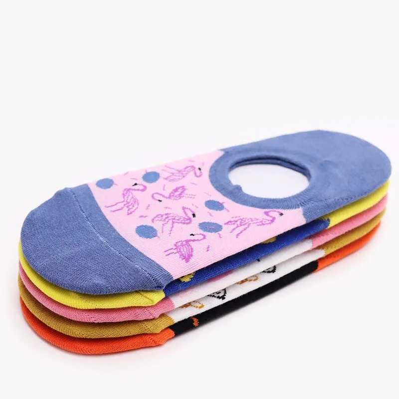Novelty Banana/Dog/Flamingos Socks Cute Funny Women Non-slip Stealth Calcetines Mujer Divertidos Kawaii Ankle Sokken Meias | Женская