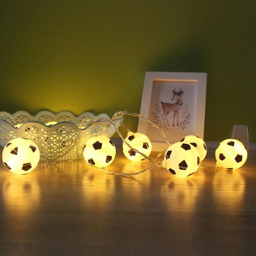 10/20LED световая гирлянда Творческий лампочка футбольный мяч питание от