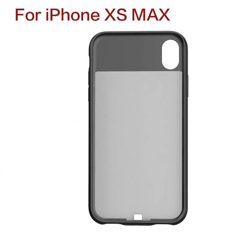 Ext power 5000 мАч силиконовый чехол для зарядного устройства для Iphone XS Max XR внешний тонкий внешний аккумулятор для зарядки - Цвет: Black XS MAX