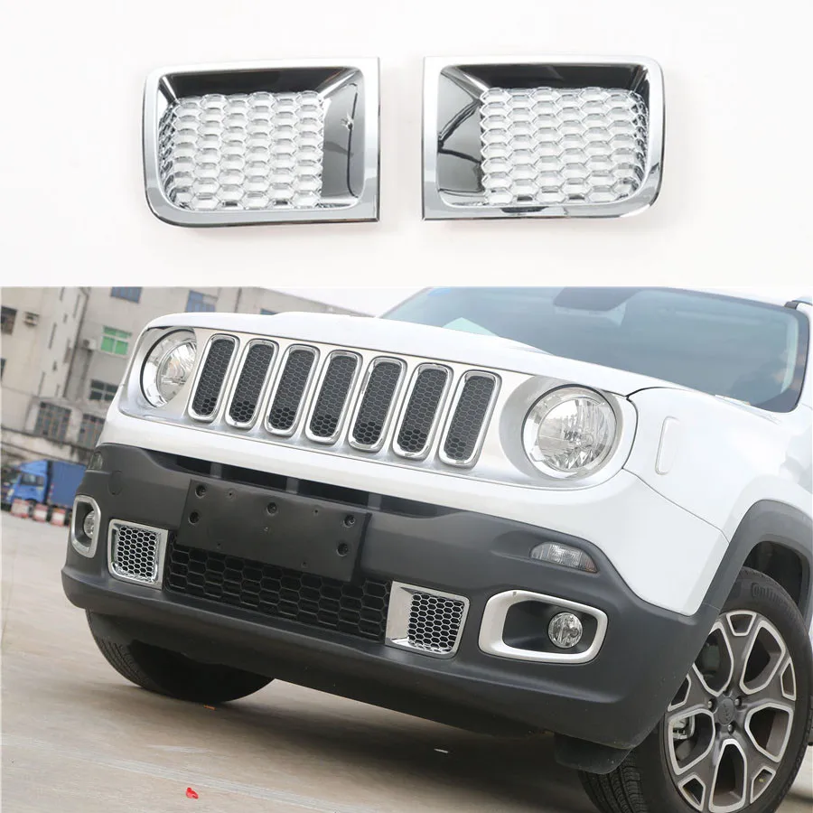 Для 1 4 T Jeep Renegade 15-16 2 шт. внешний автомобильный передний бампер решетка