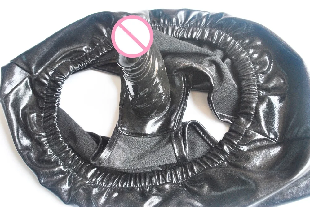 Кожаное женское нижнее белье для мастурбации трусики Пояс верности ремешок на