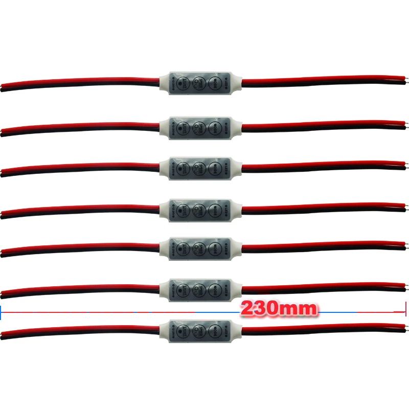 20pcs DC12v 24v 6A mini 3 keys led dimmer 12v controller to control single color strip light smd 3528 5050 5630 | Лампы и освещение